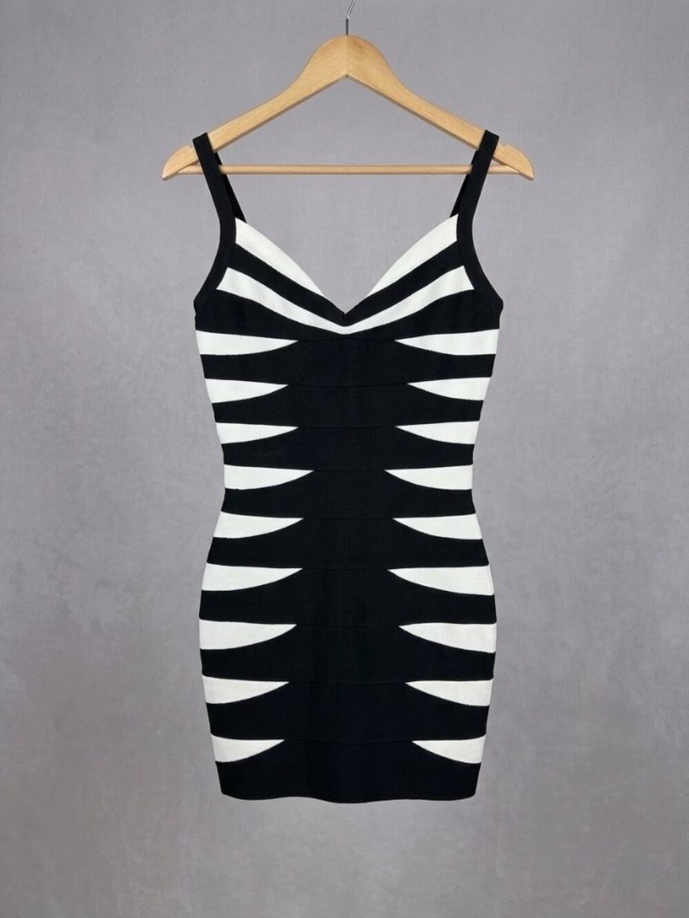 NWT Hervé Léger Tara Color Block Bandage Mini Dress + Bloomingdale's Box